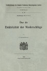 Buchcover Über die Elektrizität der Niederschläge