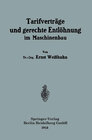 Buchcover Tarifverträge und gerechte Entlöhnung im Maschinenbau