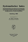 Buchcover Systematischer Index