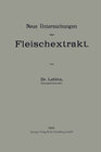 Buchcover Neue Untersuchungen über Fleischextrakt