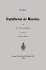 Buchcover Index der Krystallformen der Mineralien