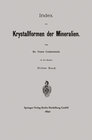 Buchcover Index der Krystallformen der Mineralien