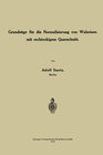 Buchcover Grundzüge für die Normalisierung von Walzeisen mit Rechteckigem Querschnitt