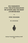 Buchcover Fluoreszenz und Phosphoreszenz im Lichte der Neueren Atomtheorie