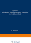 Buchcover Ergebnisse zehnjähriger Registrierungen des Regenfalls in Norddeutschland