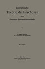 Buchcover Energetische Theorie der Psychosen und der abnormen Bewusstseinszustände