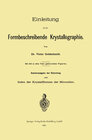 Buchcover Einleitung in die Formbeschreibende Krystallographie
