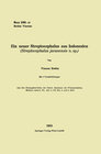 Buchcover Ein neuer Streptocephalus aus Indonesien