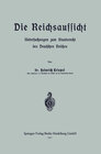 Buchcover Die Reichsaufsicht