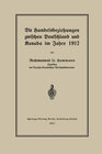 Buchcover Die Handelsbeziehungen zwischen Deutschland und Kanada im Jahre 1912