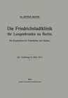 Buchcover Die Friedrichstadtklinik für Lungenkranke zu Berlin