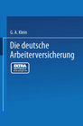 Buchcover Die Deutsche Arbeiterversicherung