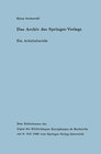 Buchcover Das Archiv des Springer-Verlags