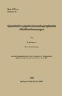 Buchcover Quantitative papierchromatographische Alkalibestimmungen