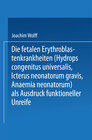 Buchcover Die Fetalen Erythroblastenkrankheiten (Hydrops Congenitus Universalis, Icterus Neonatorum Gravis, Anaemia Neonatorum) al