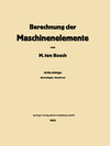 Buchcover Berechnung der Maschinenelemente