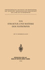 Buchcover Zur Struktur und Materie der Festkörper