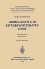 Buchcover Grundlagen der Betriebswirtschaftslehre
