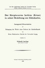 Buchcover Der Streptococcus lacticus (Kruse) in seiner Beziehung zur Zahnkaries