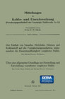 Buchcover Der Einfluß von Vanadin, Molybdän, Silizium und Kohlenstoff auf die Festigkeitseigenschaften, insbesondere die Dauerstan