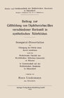 Buchcover Beitrag zur Giftbildung von Diphtheriebacillen verschiedener Herkunft in synthetischen Nährböden