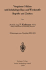 Buchcover Vergütete Hölzer und holzhaltige Bau- und Werkstoffe, Begriffe und Zeichen