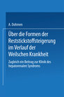 Buchcover Über die Formen der Reststickstoffsteigerung im Verlauf der Weilschen Krankheit