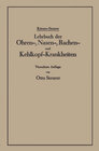 Buchcover Lehrbuch der Ohren-, Nasen-, Rachen- und Kehlkopf-Krankheiten