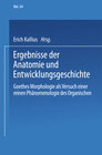 Buchcover Ergebnisse der Anatomie und Entwicklungsgeschichte