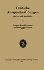 Buchcover Deutsche Aussprache-Übungen für In- und Ausländer