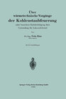 Buchcover Über wärmetechnische Vorgänge der Kohlenstaubfeuerung