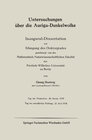 Buchcover Untersuchungen über die Auriga-Dunkelwolke