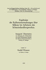 Buchcover Ergebnisse der Reihenuntersuchungen über Silikose bei Arbeitern des Schauinslandbergwerkes
