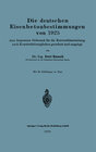 Buchcover Die deutschen Eisenbetonbestimmungen von 1925 zum bequemen Gebrauch für die Entwurfsbearbeitung nach Konstruktionsgliede
