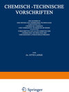 Buchcover Chemisch-Technische Vorschriften: Ein Handbuch der Speziellen Chemischen Technologie Insbesondere für Chemische Fabriken