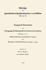 Buchcover Beiträge zur quantitativen Spektralanalyse von Stählen (Mo, Cr, Ti)