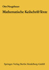 Buchcover Mathematische Keilschrift-Texte