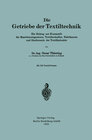 Buchcover Die Getriebe der Textiltechnik