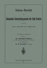 Buchcover Jahres-Bericht des Chemischen Untersuchungsamtes der Stadt Breslau für die Zeit vom 1. April 1898 bis 31. März 1899