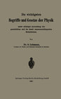 Buchcover Die wichtigsten Begriffe und Gesetze der Physik