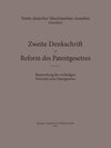 Buchcover Zweite Denkschrift zur Reform des Patentgesetzes