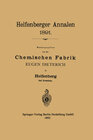 Buchcover Helfenberger Annalen 1891