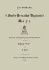 Buchcover Zur Geschichte des 4. Garde-Grenadier-Regiments Königin