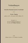 Buchcover Verhandlungen der Deutschen Pharmakologischen Gesellschaft