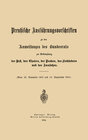 Buchcover Preußische Ausführungsvorschriften zu den Anweisungen des Bundesrats