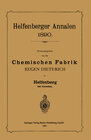 Buchcover Helfenberger Annalen 1890