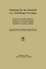 Buchcover Anleitung für den Abschluß von Anstellungs-Verträgen