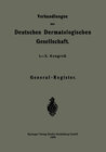 Buchcover Verhandlungen der Deutschen Dermatologischen Gesellschaft