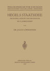 Buchcover Hegels Staatsidee