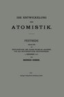 Buchcover Die Entwickelung der Atomistik